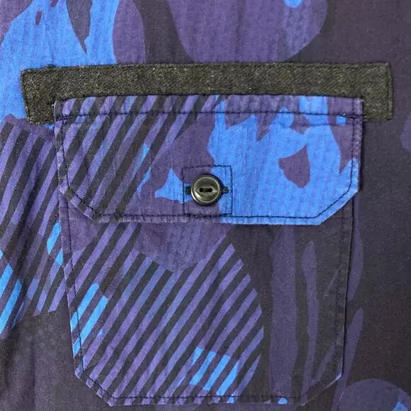 nwot ROBERT GRAHAM Shirt XL Classic-Fit Short-Sl Curve-Hem Stretch Cotton